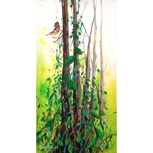 Zohaib Rind, 12 x 24 Inch, Acrylic on Canvas, Calligraphy Painting, AC-ZR-358